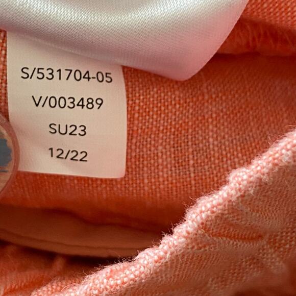 ATHLETA Retreat Linen Jogger Pants in Calla Sunset Orange, Size 8 - Picture 12 of 13